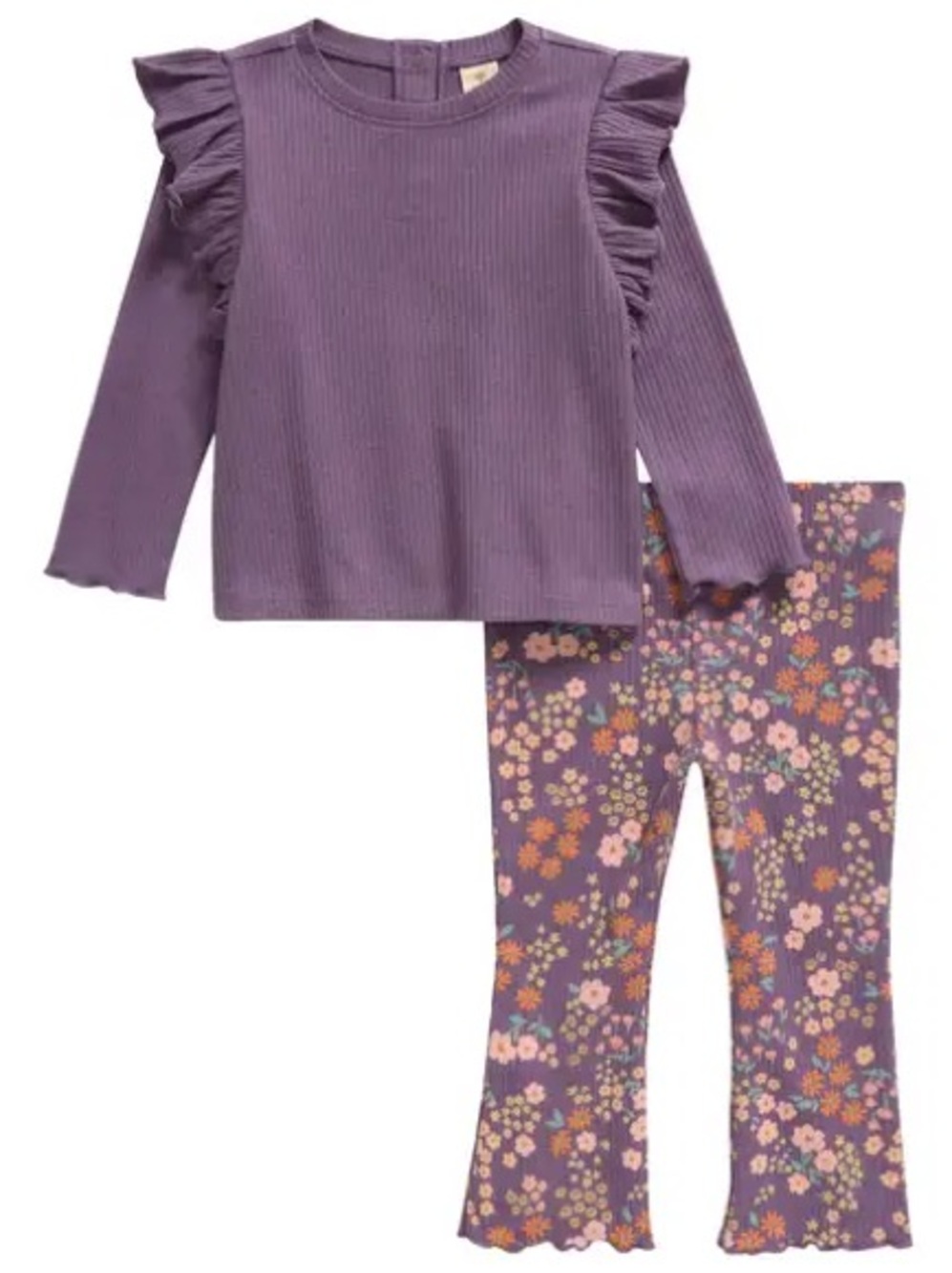 Tucker + Tate Purple Floral Flare Pants Set